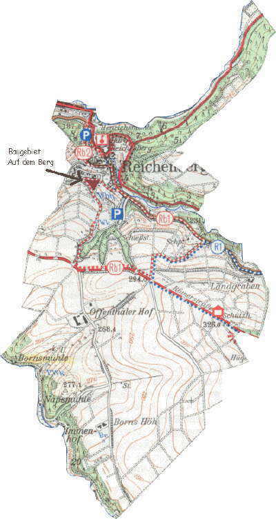 Toppografische Karte Gemarkung Reichenberg