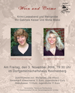 Plakat Wein und Crime