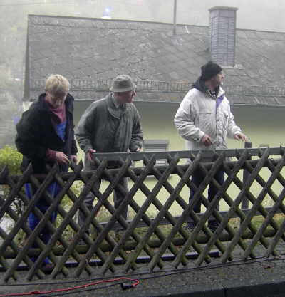 Bild vom Arbeitseinsatz am Zaun