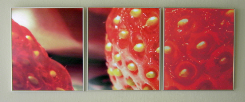 Makroaufnahme einer Erdbeere Makroaufnahme einer Erdbeere