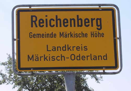 Gemeinde Reichenberg, Märkische Höhe, Amt Neuhardenberg, Kreis Märkisch Oderland