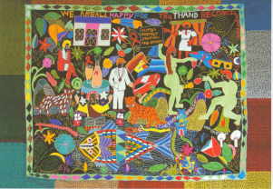 Motiv Weltgebetstag 2006 auf Wandteppich